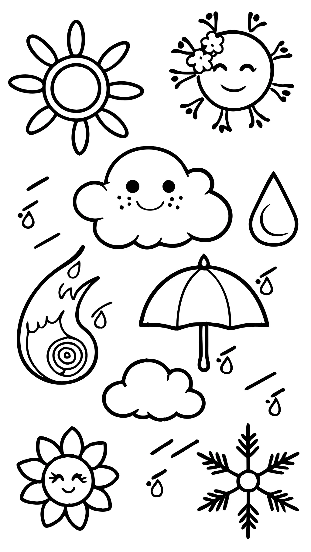 coloriages météo imprimable